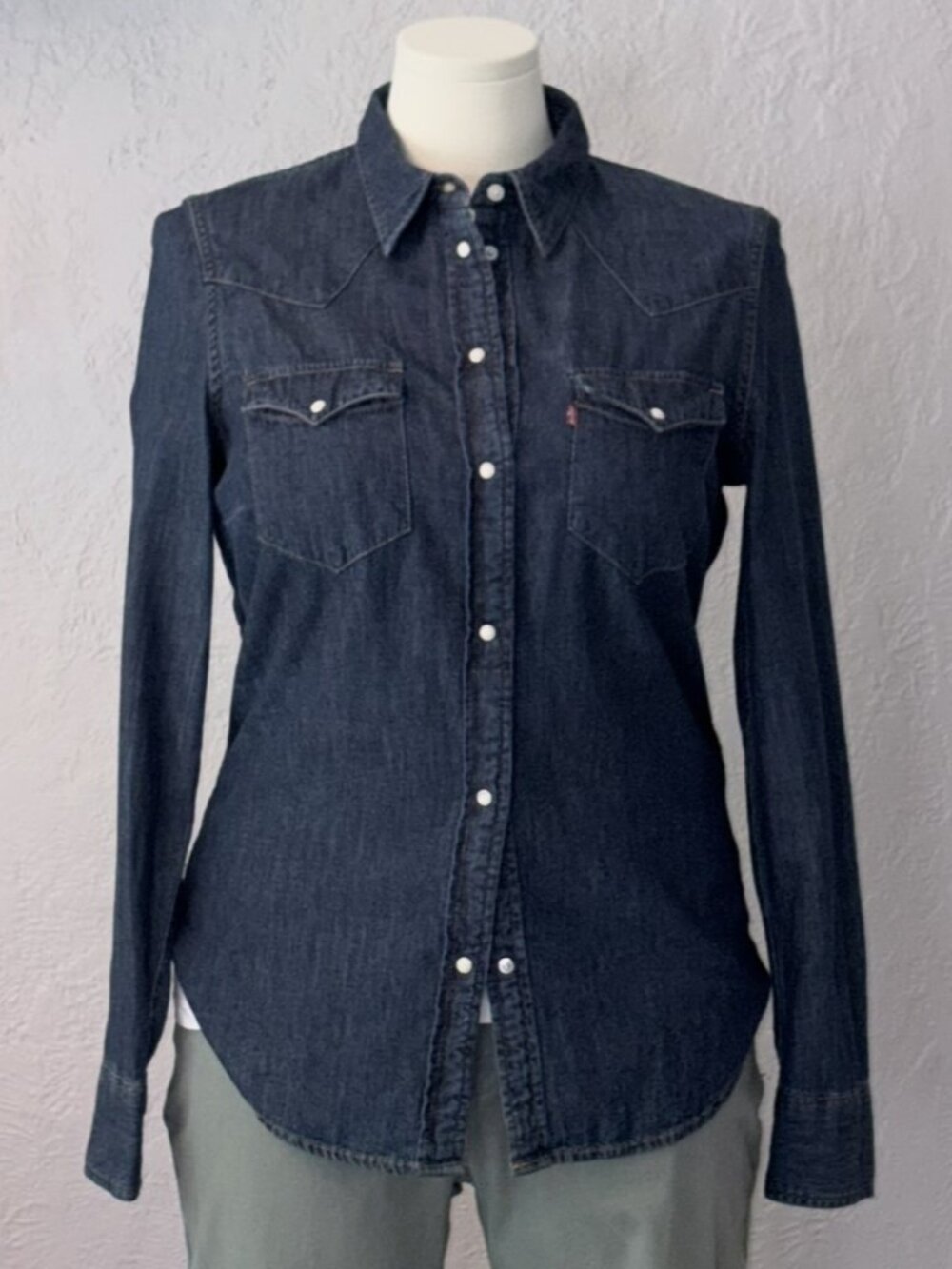 Levi's Limited Edition Icons Denim Pearl Snap Western Shirt Large